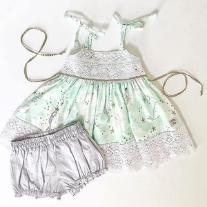 ISO Bibbley Baby Mermaid dress 12m 18m 2T 3 4 5 6